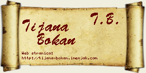 Tijana Bokan vizit kartica